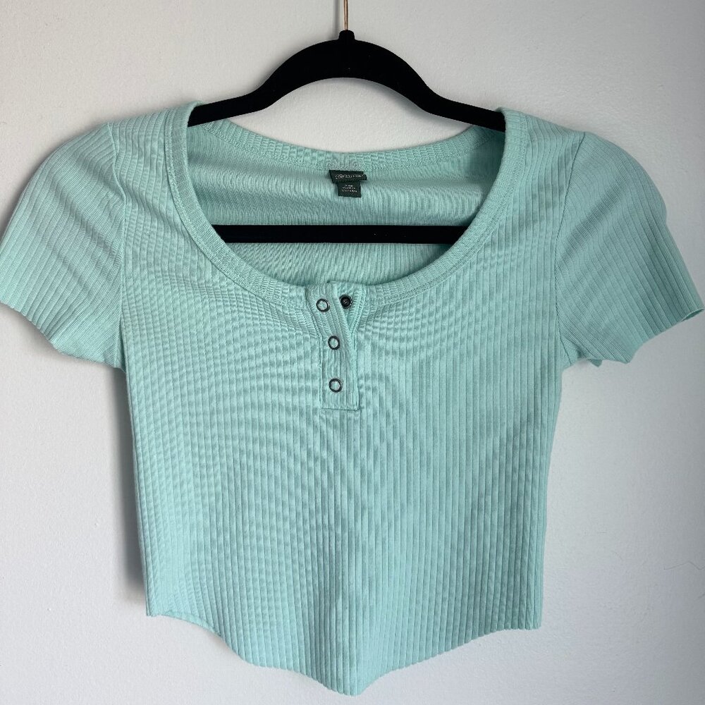 Wild Fable XXS Teal Cropped Top